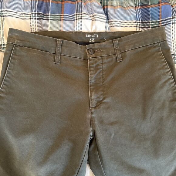 Carhartt WIP Work In Progress Sid Pant Green Chino | Men's 32W x 32L - Picture 9 of 12